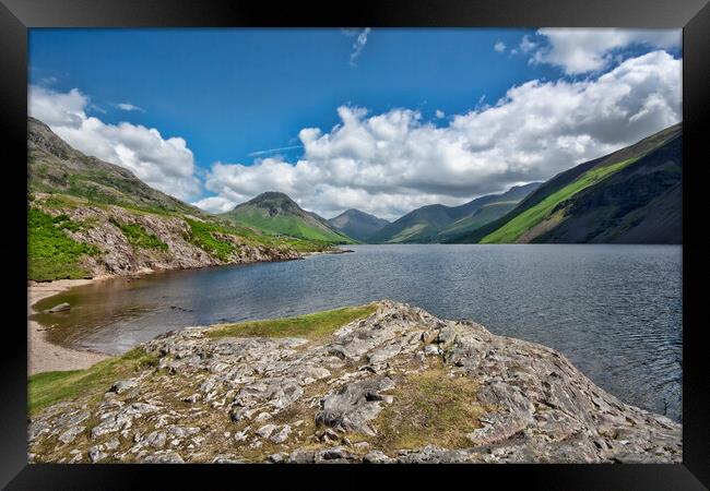 Majestic Wast Water in Summer Framed Print by Steve Smith
