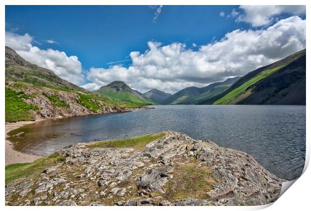 Majestic Wast Water in Summer Print by Steve Smith