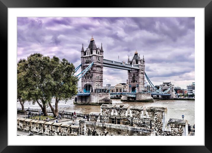Tower Bridge London Framed Mounted Print by Valerie Paterson