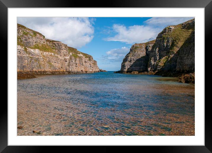 Enchanting Smoo Cave Inlet Framed Mounted Print by Steve Smith