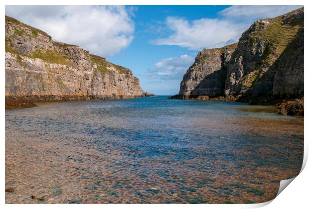Enchanting Smoo Cave Inlet Print by Steve Smith