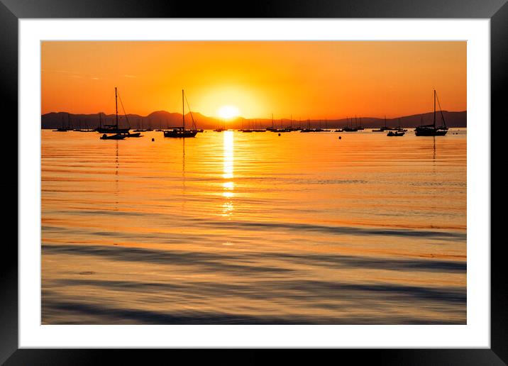 Sunrise happens over Abersoch Bay Framed Mounted Print by Tim Hill