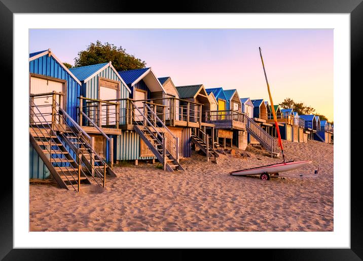 Abersoch Beach Huts, North Wales Framed Mounted Print by Tim Hill