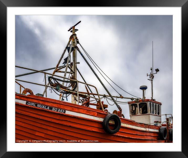 Greencastle Trawler Framed Mounted Print by DiFigiano Photography