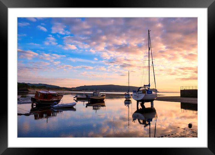 Moody Sunrise over Abersoch Harbour Framed Mounted Print by Tim Hill