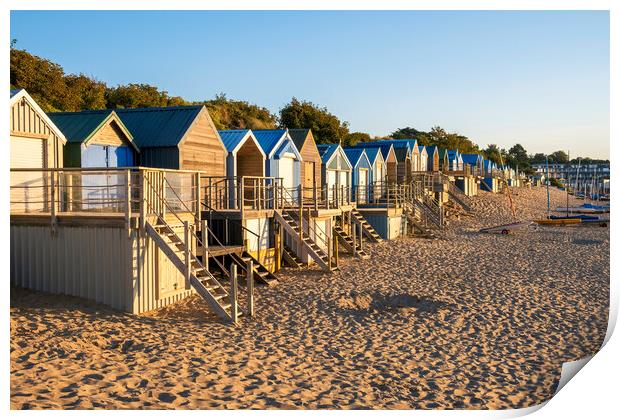 Abersoch Beach Huts Print by Tim Hill