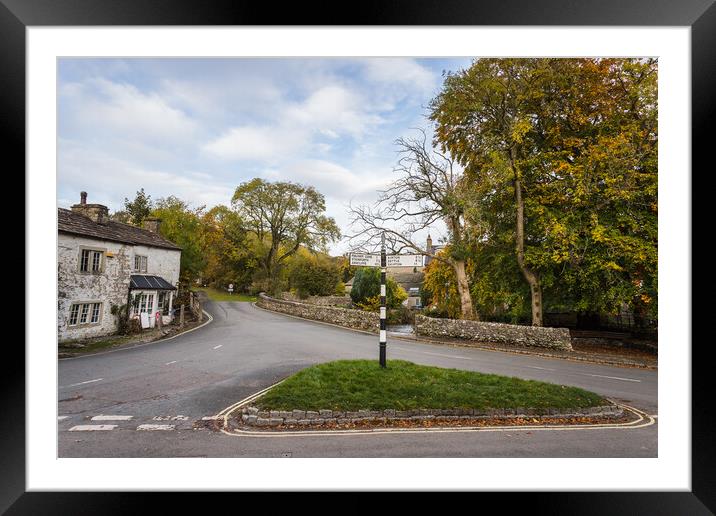 Sign post at Malham Framed Mounted Print by Jason Wells