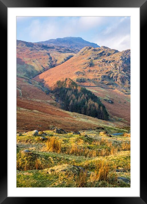 Great Langdale leading to Pike Of Blisco Framed Mounted Print by Tim Hill