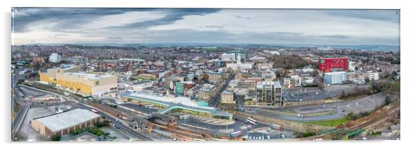 Barnsley Skyline Panorama Acrylic by Apollo Aerial Photography