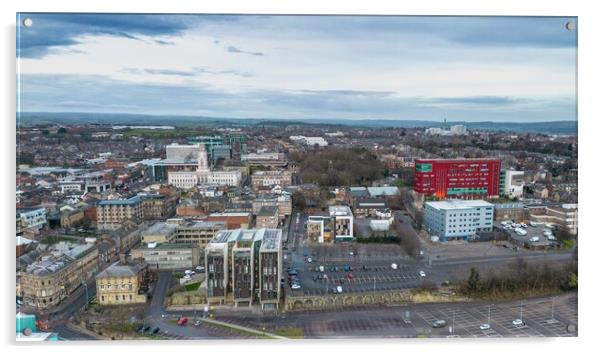 Barnsley Panorama Acrylic by Apollo Aerial Photography