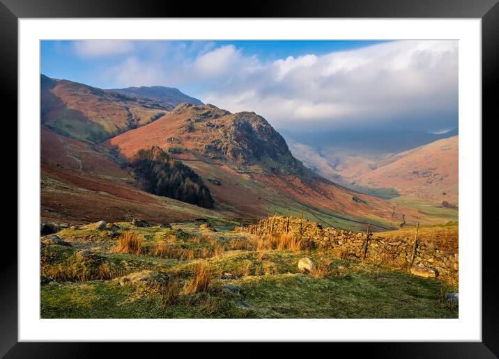 Kettle Crag and Pike Of Blisco Cumbria Framed Mounted Print by Tim Hill
