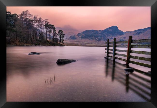 Blea Tarn towards Langdale Pikes in Cumbria Framed Print by Tim Hill