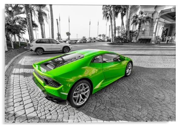 Lamborghini Huracan Dubai Acrylic by David Pyatt