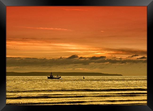 Home with the catch Framed Print by Dave Wilkinson North Devon Ph