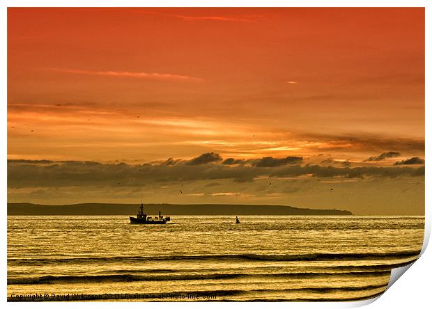 Home with the catch Print by Dave Wilkinson North Devon Ph