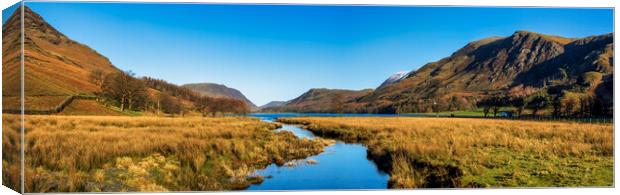 Buttermere Panoramic Lake District Canvas Print by Tim Hill