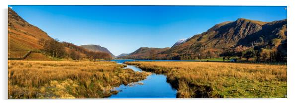 Buttermere Panoramic Lake District Acrylic by Tim Hill