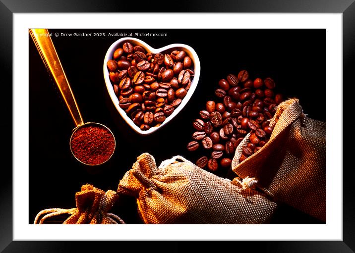 Coffee Framed Mounted Print by Drew Gardner