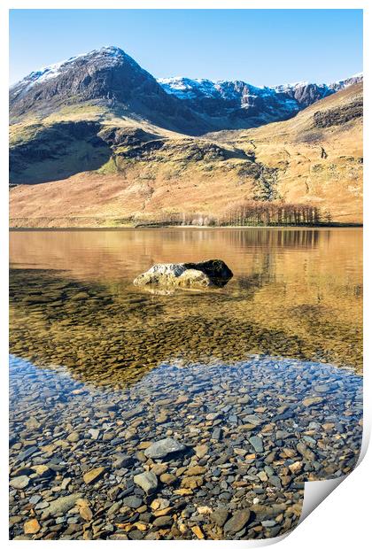 Buttermere pines, fells and mountains Print by Tim Hill