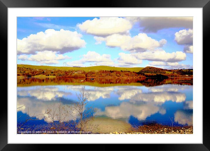 Reflections at Carsington water, Derbyshire. Framed Mounted Print by john hill