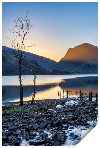 Serenity at Buttermere Print by Tim Hill