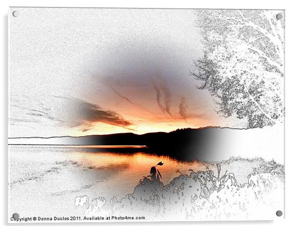 Focus on the sunset Acrylic by Donna Duclos