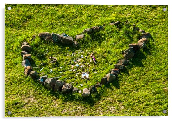 Heart Sculpture, Fairy Glen, Isle of Skye Acrylic by David Ross