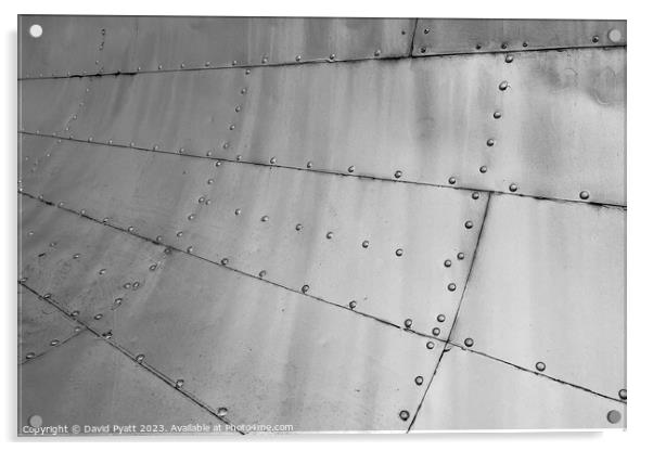 Aluminium Aircraft Skin Abstract  Acrylic by David Pyatt
