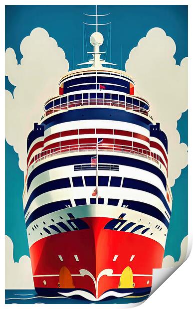 Luxury on the High Seas Print by Roger Mechan