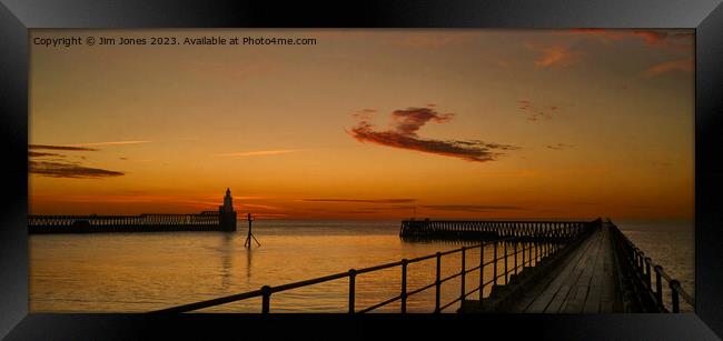 February sunrise at the river mouth - Panorama Framed Print by Jim Jones