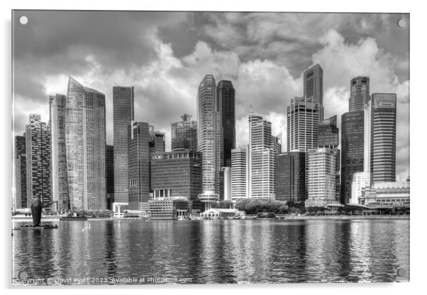  Business District Singapore Acrylic by David Pyatt