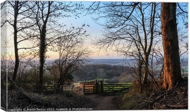 Gateway to Dovers Hill Canvas Print by Martin fenton