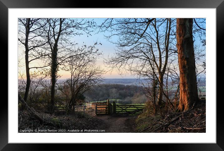 Gateway to Dovers Hill Framed Mounted Print by Martin fenton