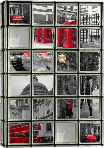 Window on London Sights Canvas Print by David French