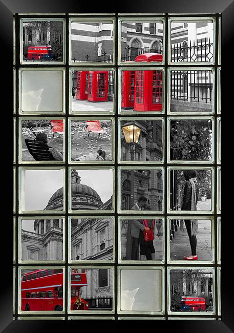 Window on London Sights Framed Print by David French