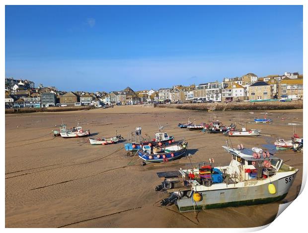 St Ives Harbour  Print by kelly Draper