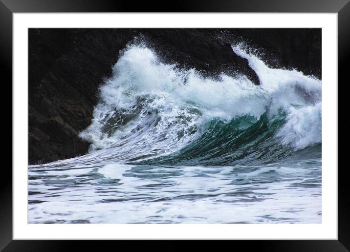Power of the sea Framed Mounted Print by kelly Draper