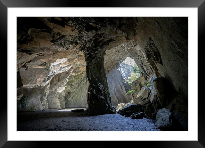 Cathedral cave Framed Mounted Print by Peter Bardsley