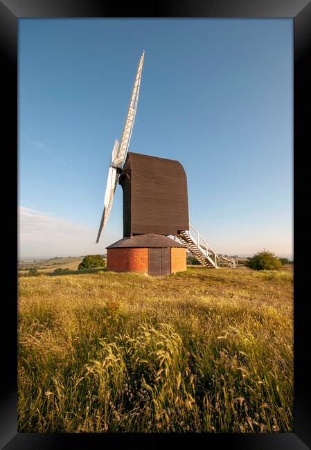 Majestic Brill Windmill Framed Print by Steve Smith