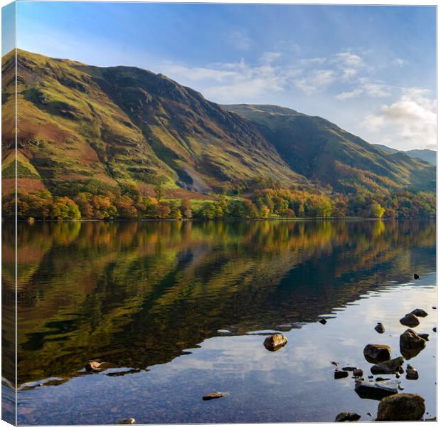 Serene Reflections of Buttermere Canvas Print by Steve Smith