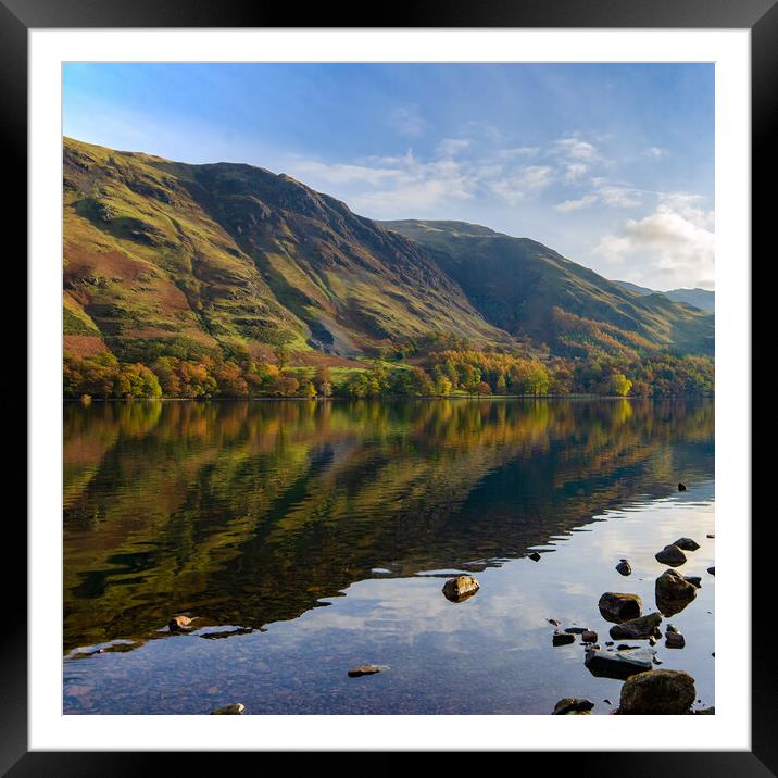 Serene Reflections of Buttermere Framed Mounted Print by Steve Smith