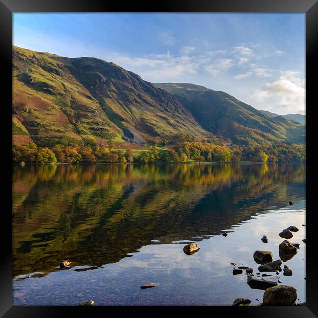 Serene Reflections of Buttermere Framed Print by Steve Smith