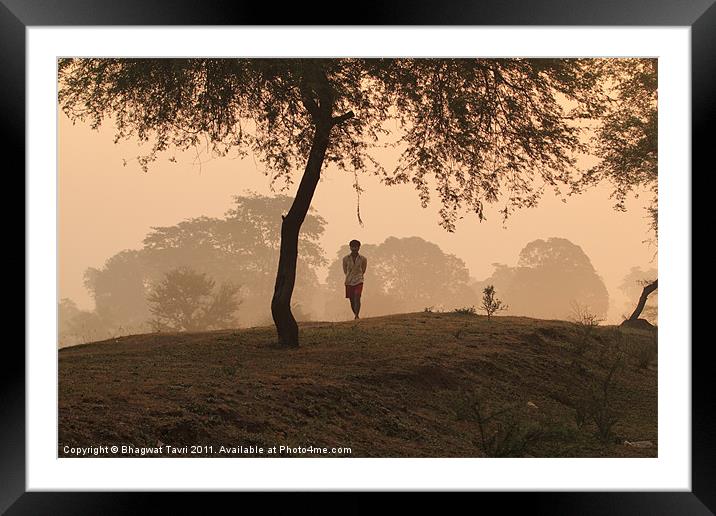 A Misty Morning Framed Mounted Print by Bhagwat Tavri