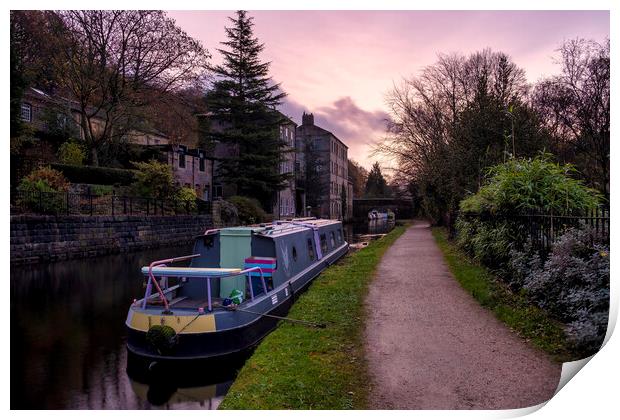 Golden Sunrise over Hebden Bridge Print by Tim Hill