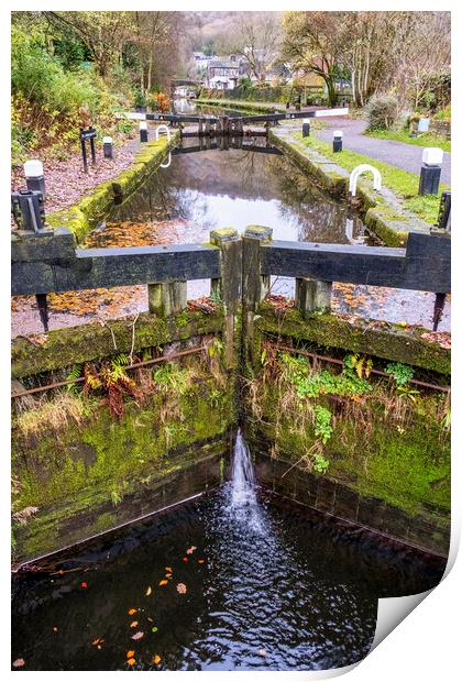 Rochdale Canal Hebden Bridge Print by Tim Hill