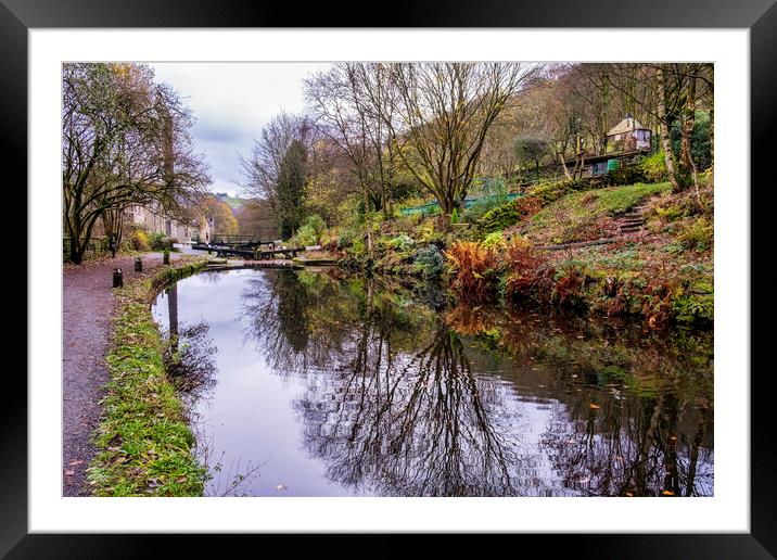 Serene Beauty of Rochdale Canal Framed Mounted Print by Tim Hill