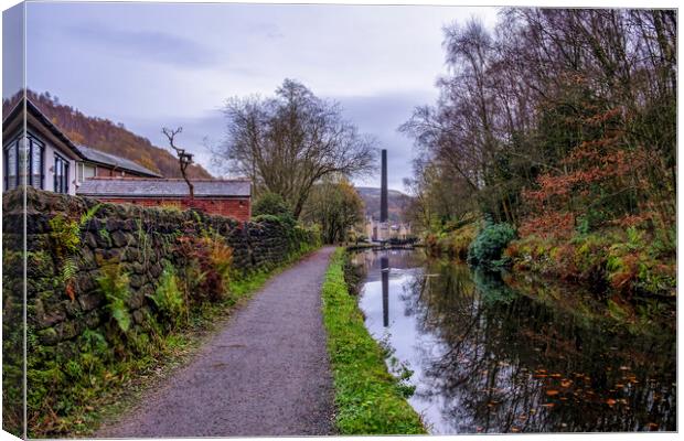 Serene Reflections of Hebden Bridge Canvas Print by Tim Hill