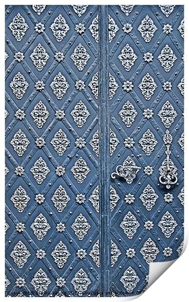 Ornate Door Print by Elaine Young