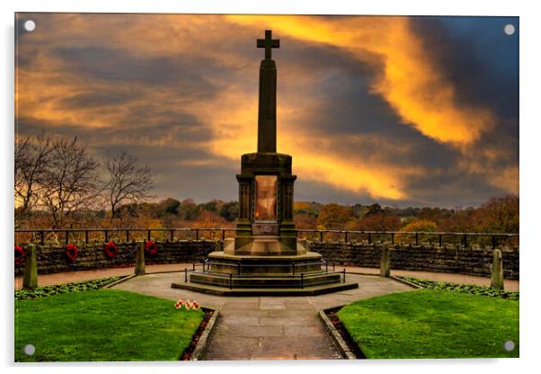 Knaresborough War Memorial Acrylic by Tim Hill