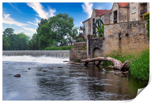 Majestic Weir in the Heart of West Yorkshire Print by Tim Hill